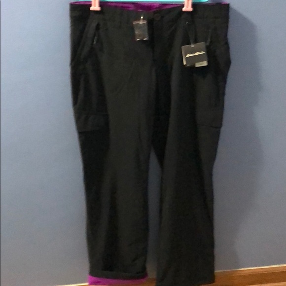 eddie bauer polar fleece lined pants
